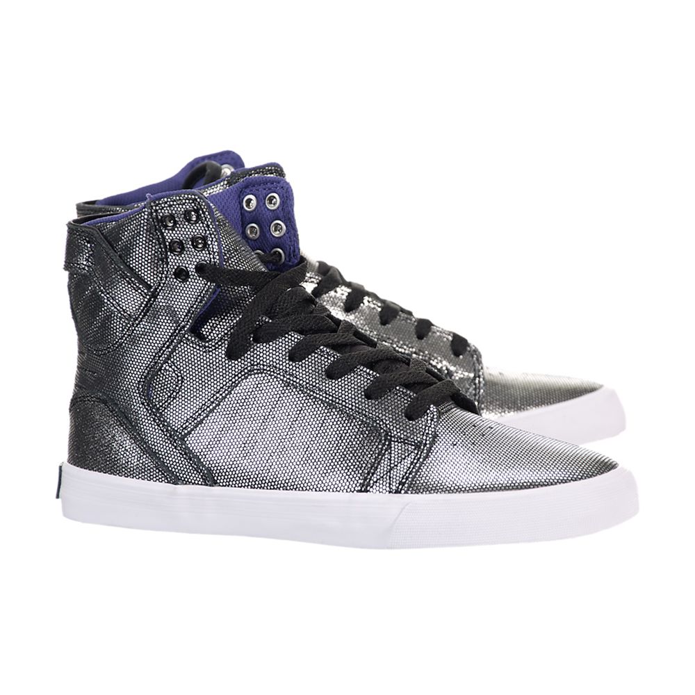 Baskets Montantes Supra SkyTop Noir Black/White-White Femme | MRN-26502953